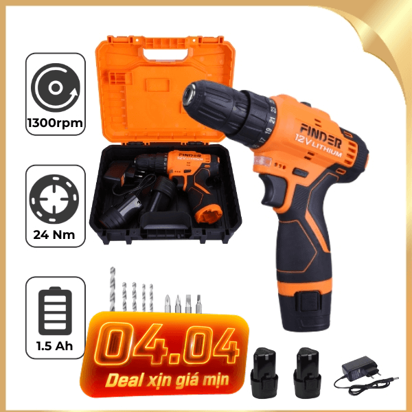 Máy khoan pin Finder FD10041223 12V