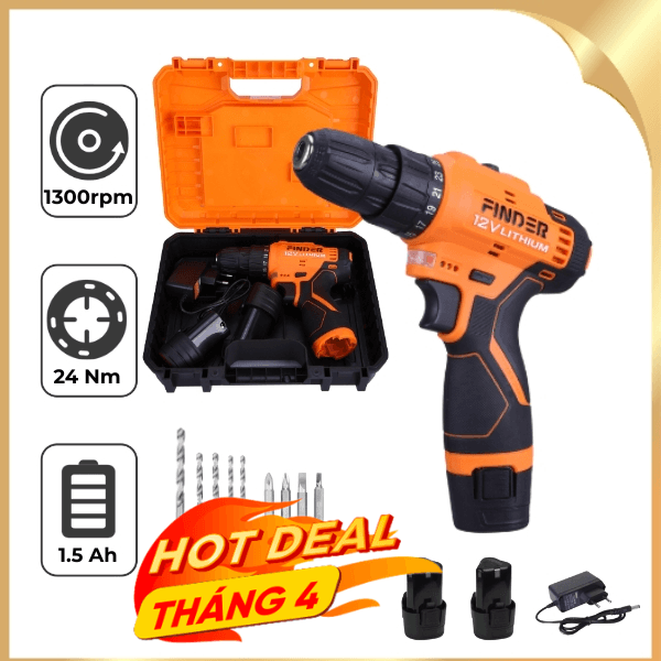 Máy khoan pin Finder FD10041223 12V