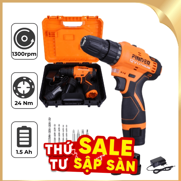 Máy khoan pin Finder FD10041223 12V