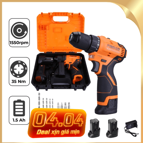 Máy khoan pin Finder FD10181621 16.8V