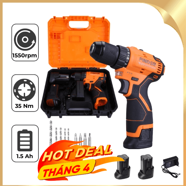 Máy khoan pin Finder FD10181621 16.8V