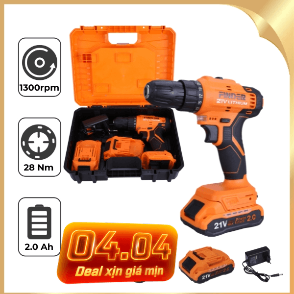 Máy khoan pin Finder FD10042121 21V