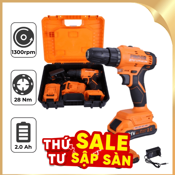Máy khoan pin Finder FD10042121 21V