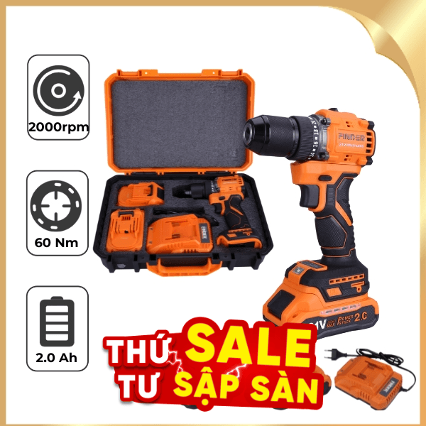 Máy khoan pin Finder FD10182123 21V