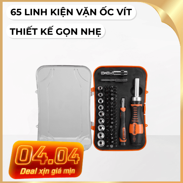 Bộ dụng cụ vặn vít 65 món Finder 193219