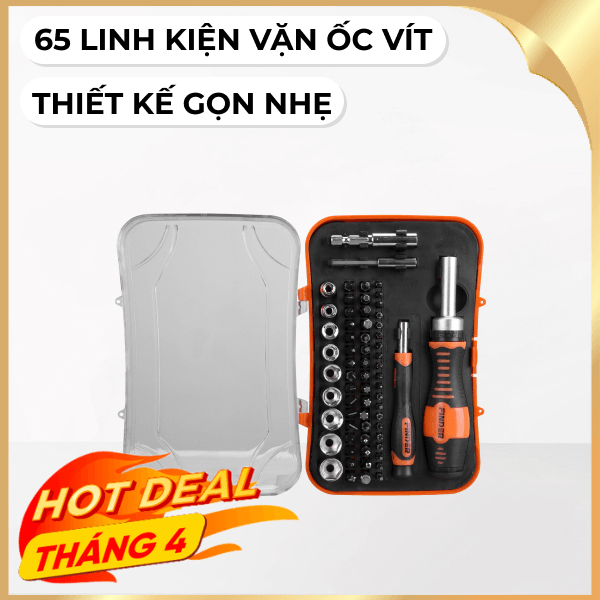 Bộ dụng cụ vặn vít 65 món Finder 193219