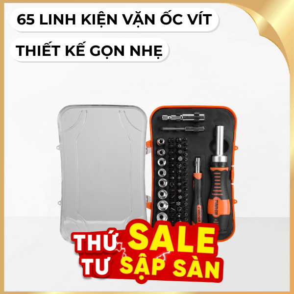 Bộ dụng cụ vặn vít 65 món Finder 193219