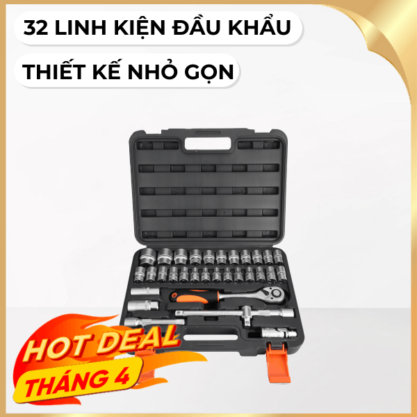Bộ dụng cụ đầu khẩu 1/2 32 món Finder 192537