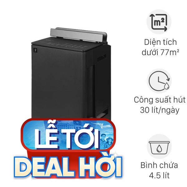 Máy hút ẩm kết hợp lọc không khí Sharp DW-T30FV-H 330W