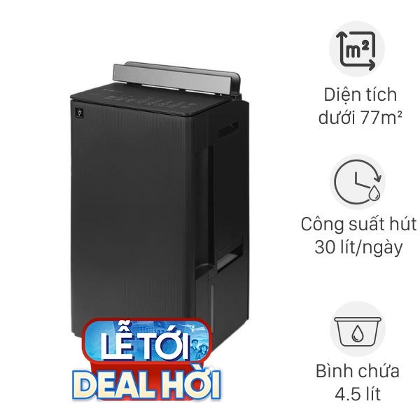 Máy hút ẩm kết hợp lọc không khí Sharp DW-T30FV-H 330W