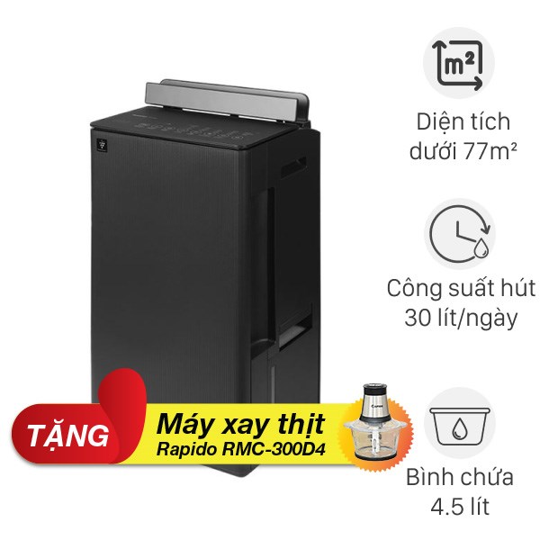 Máy hút ẩm kết hợp lọc không khí Sharp DW-T30FV-H 330W