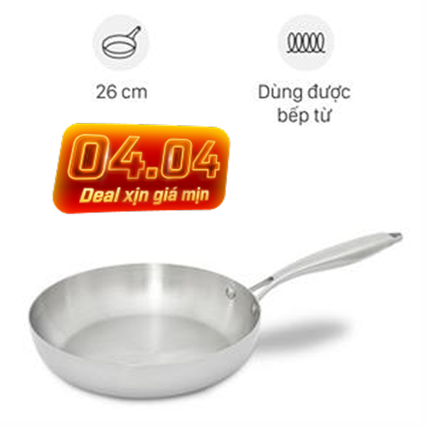 Chảo inox đáy từ AVA CW-TP001F