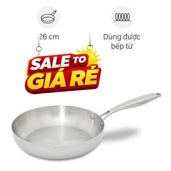 Chảo inox đáy từ AVA CW-TP001F