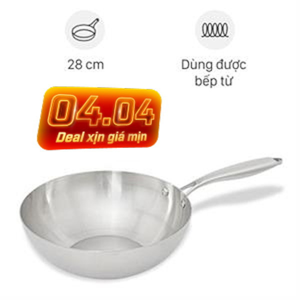 Chảo inox sâu đáy từ AVA CW-TP001W