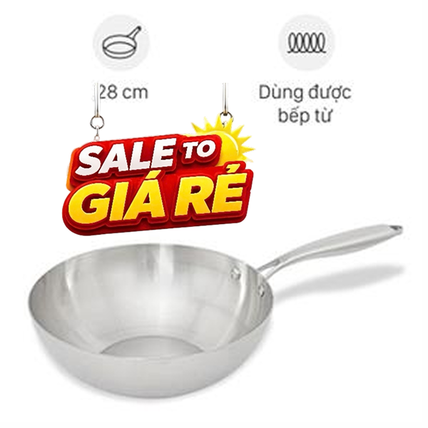 Chảo inox sâu đáy từ AVA CW-TP001W