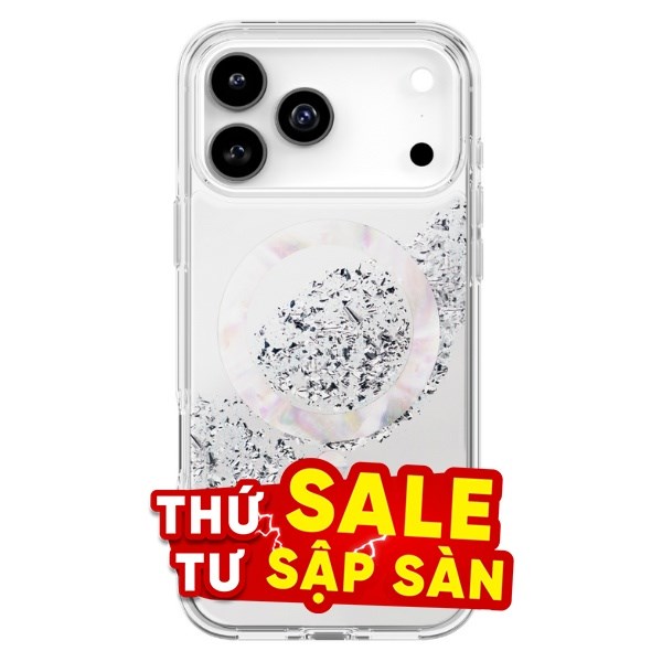 Ốp lưng MagSafe iPhone 17 Pro Max PC TPU UNIQ CRYSTELLE Resin