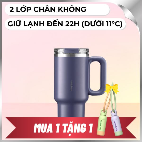 Bình giữ nhiệt nóng lạnh Inox 900 ml Lock&Lock LHC4397NVY