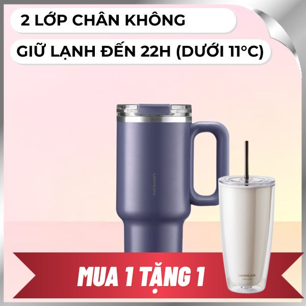 Bình giữ nhiệt nóng lạnh Inox 900 ml Lock&Lock LHC4397NVY