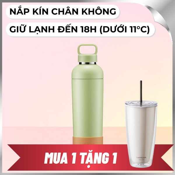 Bình giữ nhiệt nóng lạnh Inox 700 ml Lock&Lock LHC4400LGRN