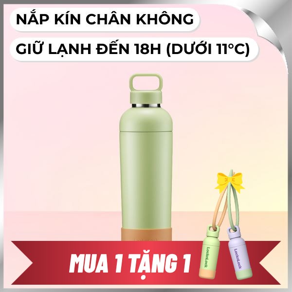 Bình giữ nhiệt nóng lạnh Inox 700 ml Lock&Lock LHC4400LGRN