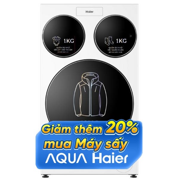 Haier Inverter 14 kg (12 kg + 2x1 kg) 3 lồng MultiWash HW140-BD14697WU1