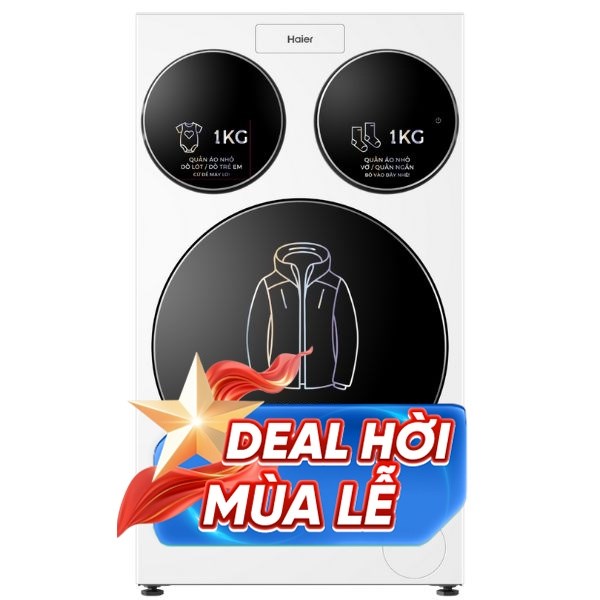 Haier Inverter 14 kg (12 kg + 2x1 kg) 3 lồng MultiWash HW140-BD14697WU1