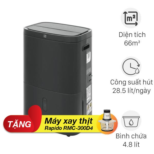 Máy hút ẩm kết hợp lọc không khí Electrolux EDH16TRBD3 370W