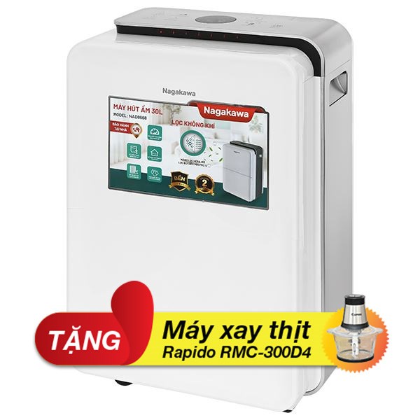 Máy hút ẩm kết hợp lọc không khí Nagakawa NAD8668 540W