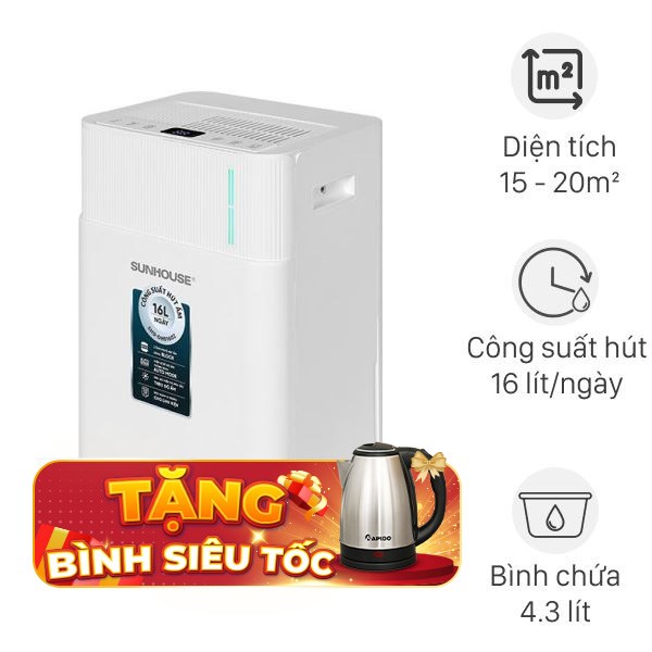 Máy hút ẩm Sunhouse SHD-DHB1602 300W