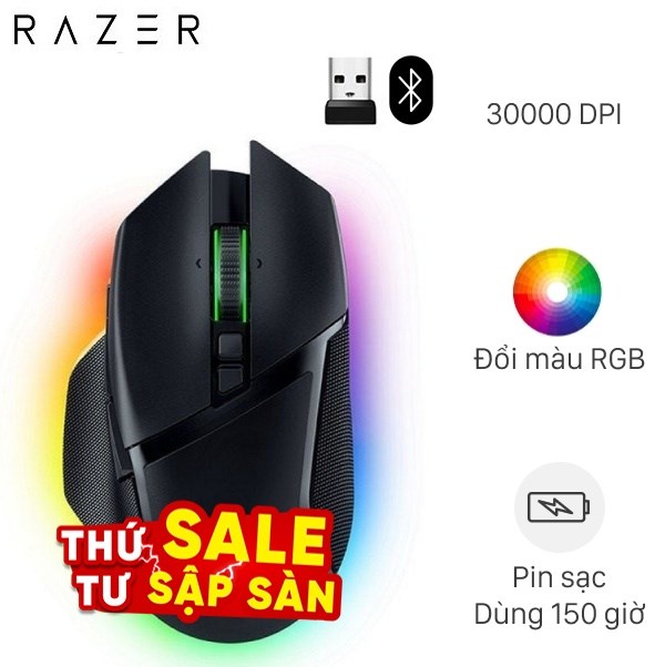Chuột sạc Bluetooth Gaming Razer Basilisk V3 Pro