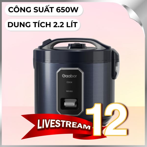 Nồi cơm nắp gài Gaabor 2.2 lít RC50M-BE01A