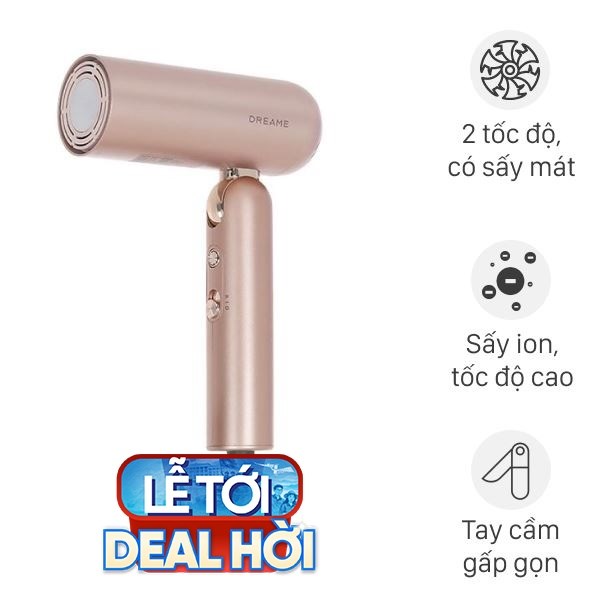 Máy sấy tóc và tạo kiểu đa năng Dreame Pocket Uni AHD54 Rosy Gold