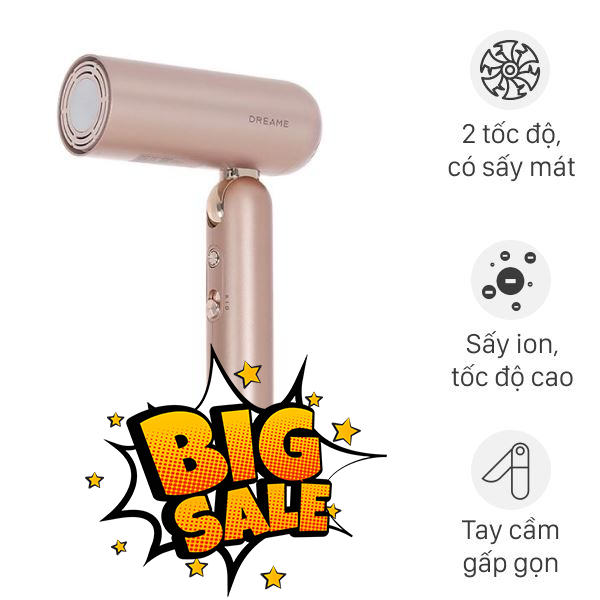 Máy sấy tóc và tạo kiểu đa năng Dreame Pocket Uni AHD54 Rosy Gold