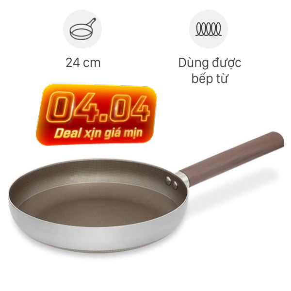 Chảo inox nguyên khối chống dính AVA TC-TCJG24