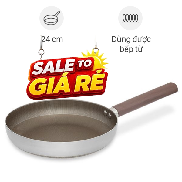 Chảo inox nguyên khối chống dính AVA TC-TCJG24