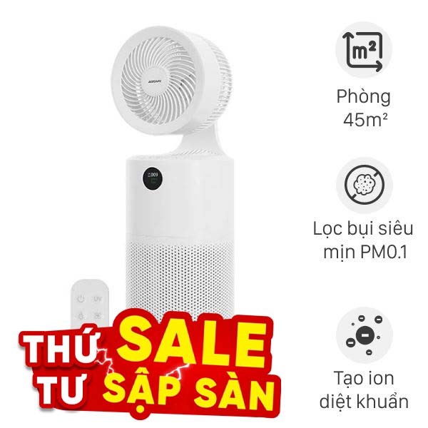 Máy lọc không khí kết hợp quạt Acerpure Cool C2-UVC AC553-50W 65W