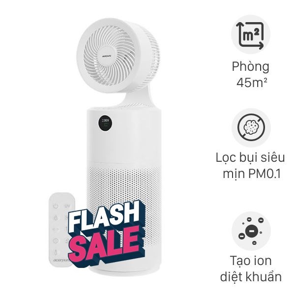 Máy lọc không khí kết hợp quạt Acerpure Cool C2-UVC AC553-50W 65W