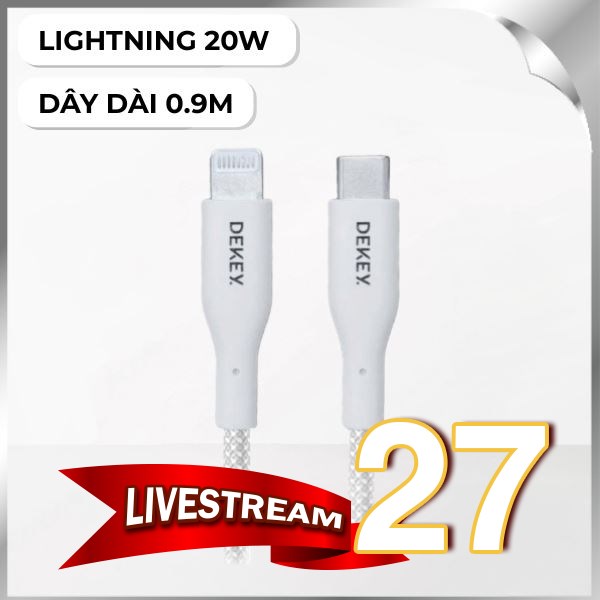 Cáp sạc nhanh và truyền dữ liệu 0.9m Dekey Power Pioneer C2566