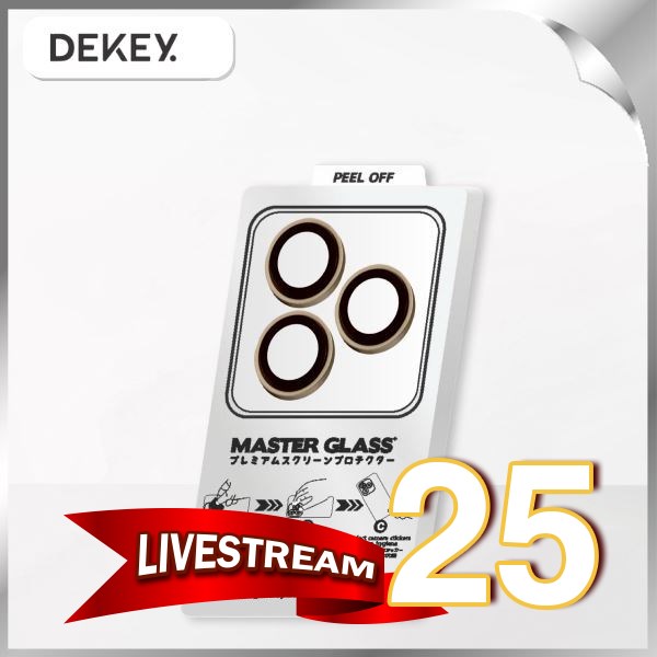 Miếng dán camera iPhone 16 Pro/Pro Max DEKEY 3D Camera Lens - Sa mạc