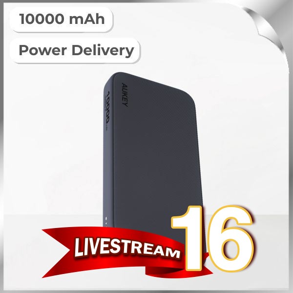 Aukey 15W PB-Y46 - Xám Đậm