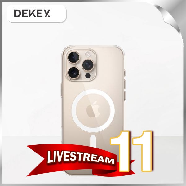 Ốp lưng MagSafe iPhone 16 Pro Max PC TPU DEKEY Crystal case