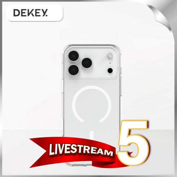 Ốp lưng MagSafe iPhone 17 Pro PC TPU DEKEY Crystal case