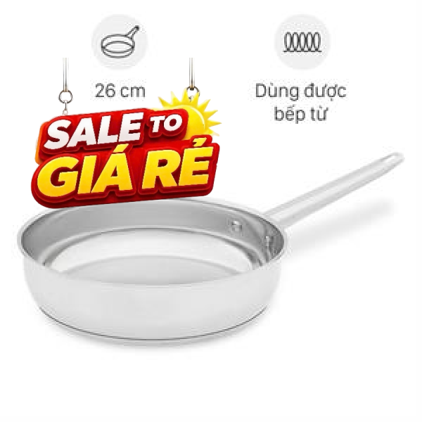 Chảo inox đáy từ Sunhouse Healthy IN26M9