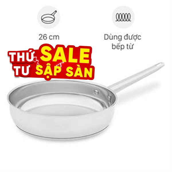 Chảo inox đáy từ Sunhouse Healthy IN26M9