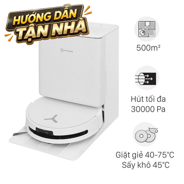 Robot hút bụi lau nhà Ecovacs Deebot T90 PRO OMNI - Trắng