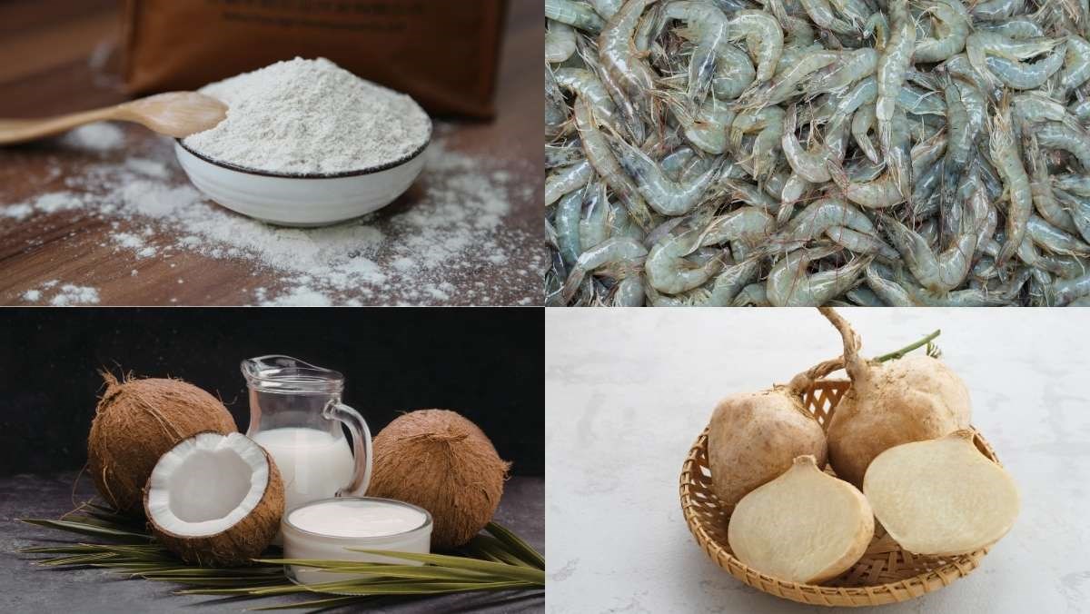 Nguyên liệu món ăn cách làm bánh bò mặn sóc trăng dai ngon béo ngậy chuẩn vị cho gia đình bạn
