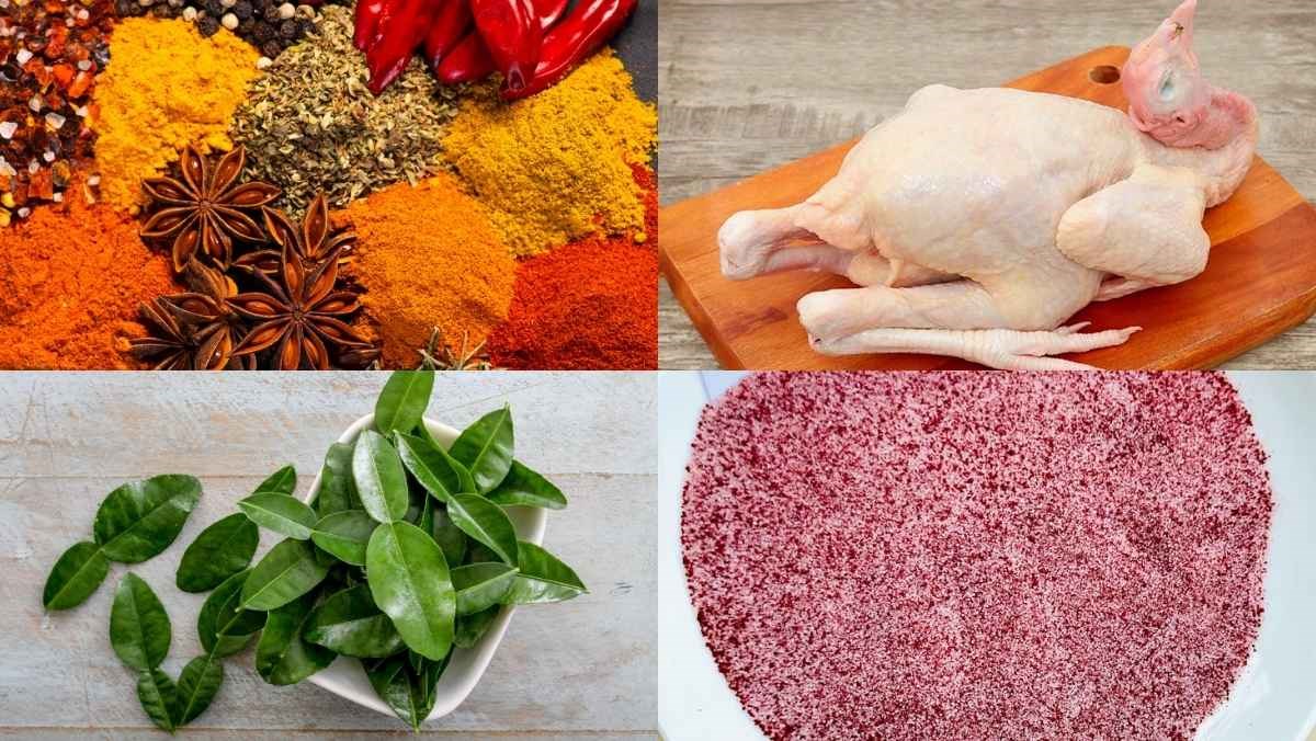 Nguyên liệu món ăn cách làm gà ủ muối thảo mộc hoa tiêu chuẩn kinh doanh thơm ngon đậm vị