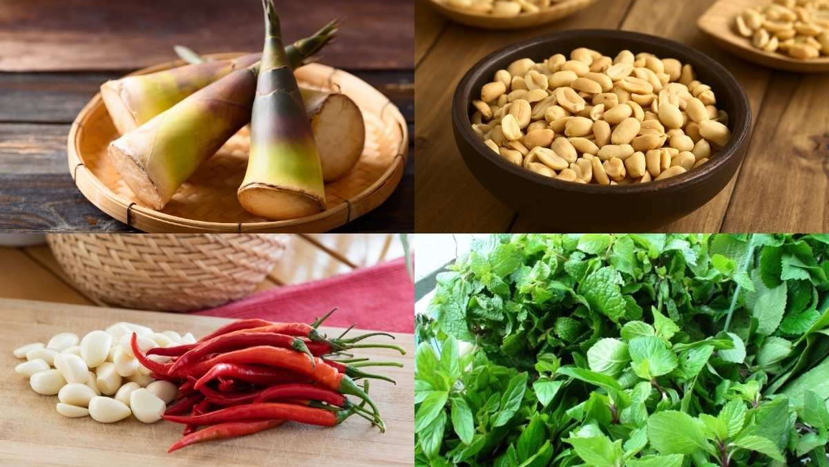 Nguyên liệu món ăn cách làm nộm măng giòn ngon cực đơn giản ngay tại nhà cùng điện máy xanh