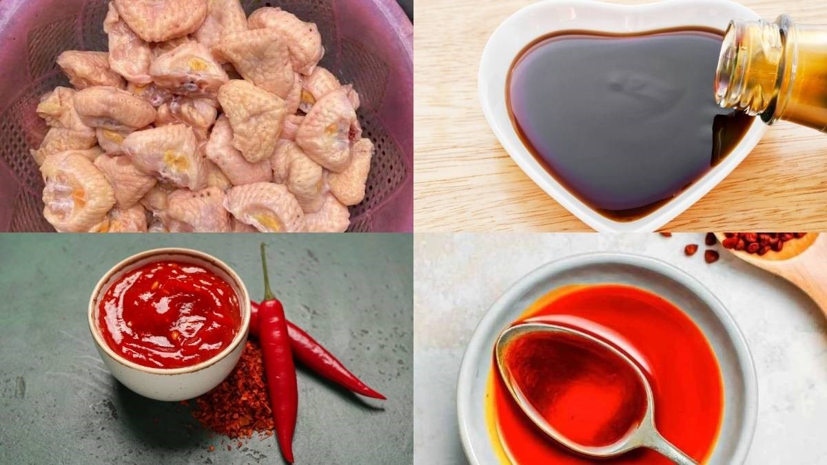 Nguyên liệu món ăn cách làm phao câu gà nướng bằng nồi chiên không dầu làm mồi nhấm cực ngon