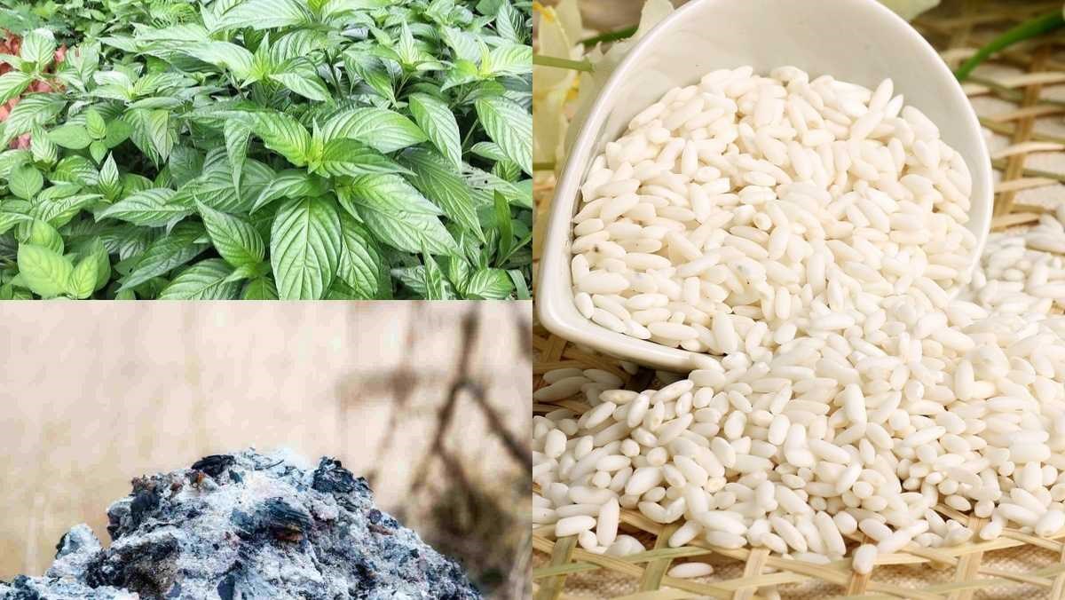 Nguyên liệu món ăn cách làm xôi cẩm màu xanh dương dẻo thơm lạ mắt cực đơn giản ngay tại nhà